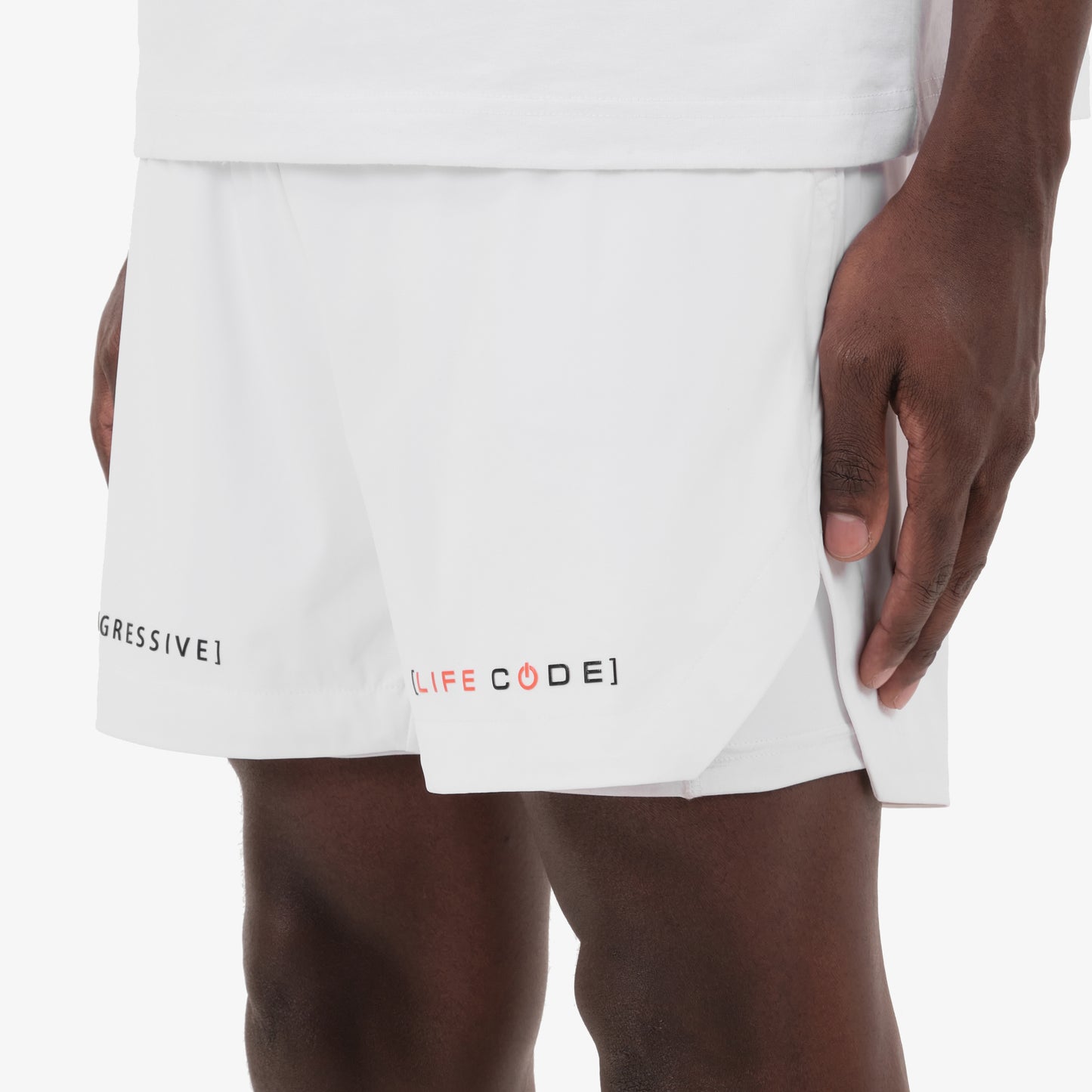 P69. 5" WHITE LINER SHORT