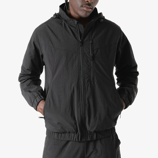 J81. BLACK FULL ZIP LIGHTWEIGHT JACKET