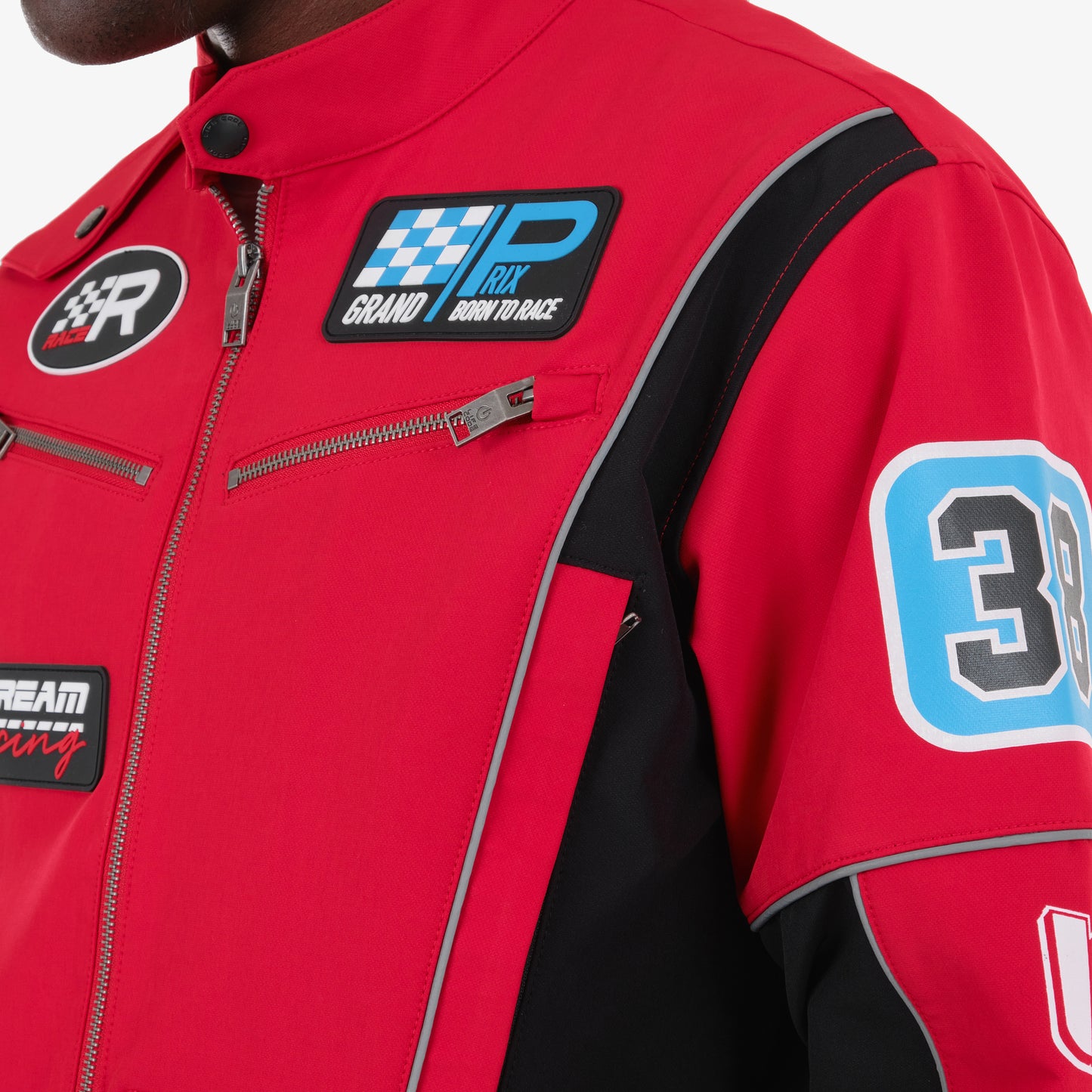 J91. RED / BLACK RACING JACKET