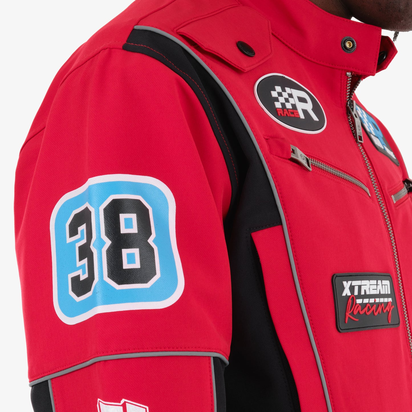 J91. RED / BLACK RACING JACKET