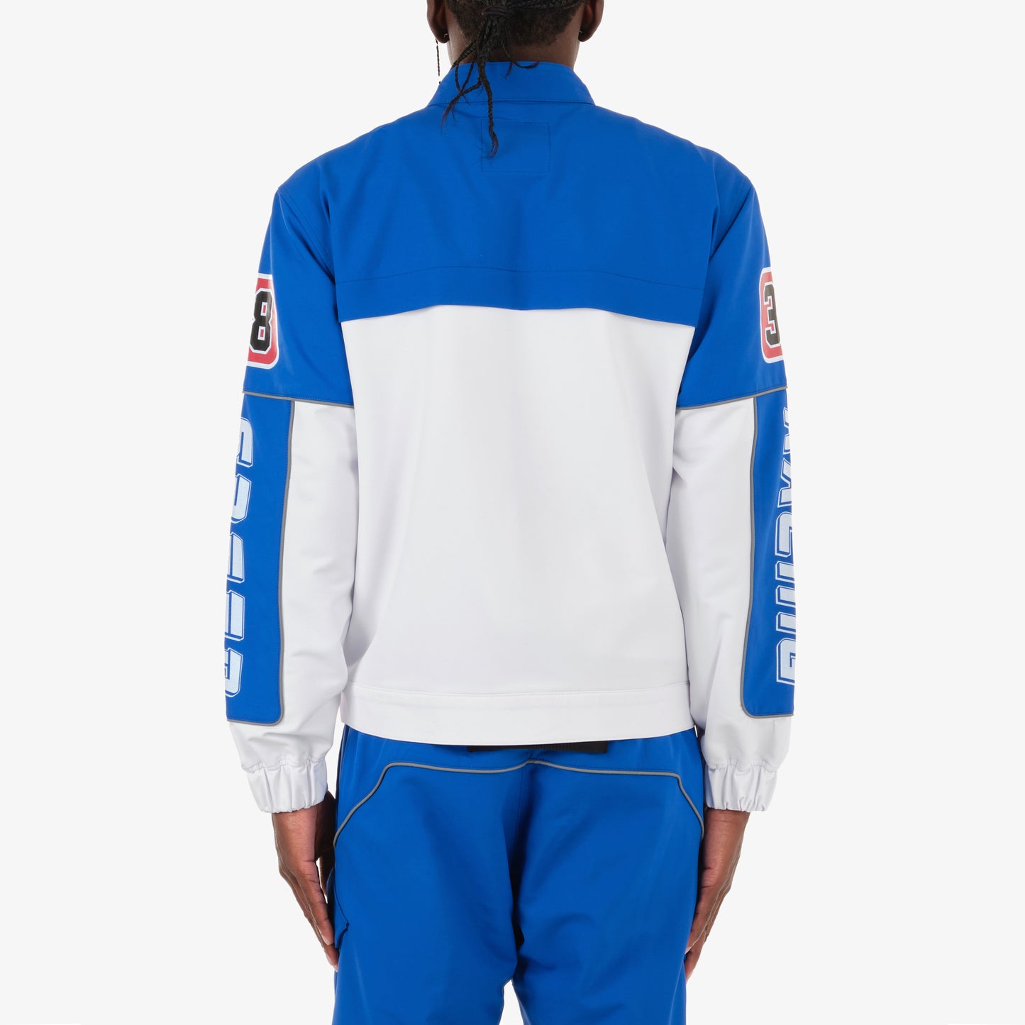 J91. ROYAL BLUE / WHITE RACING JACKET