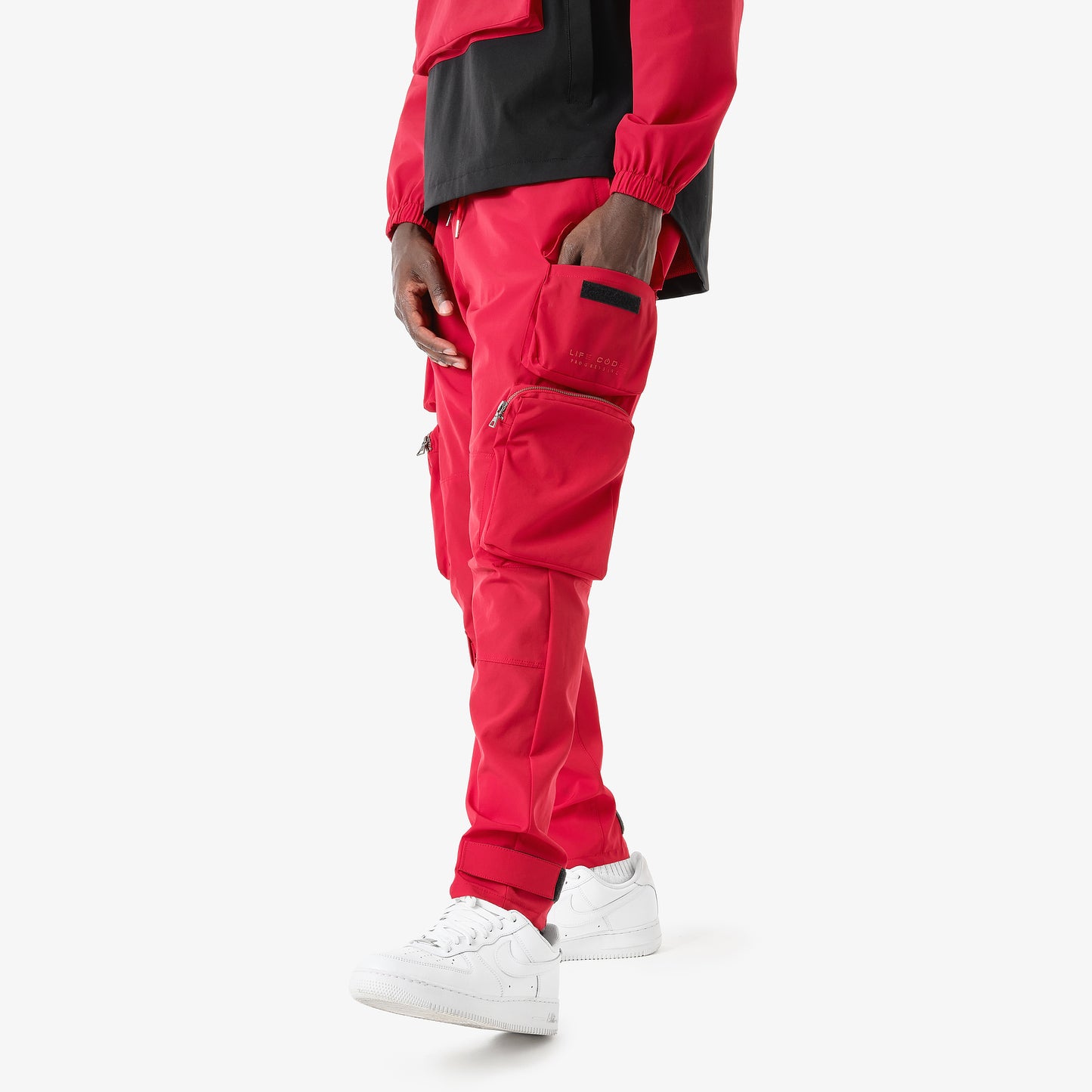 V6. RED CARGO PANTS