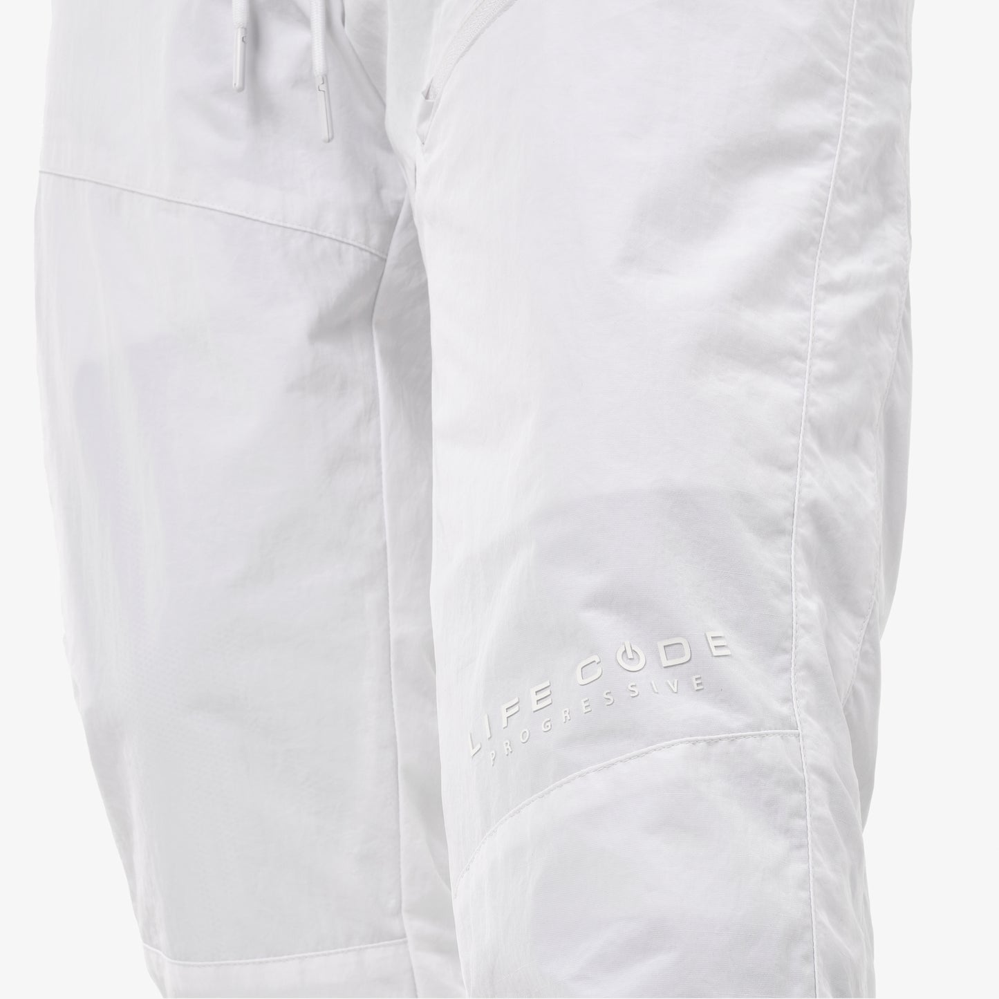 P81. WHITE WINDBREAKER PANTS