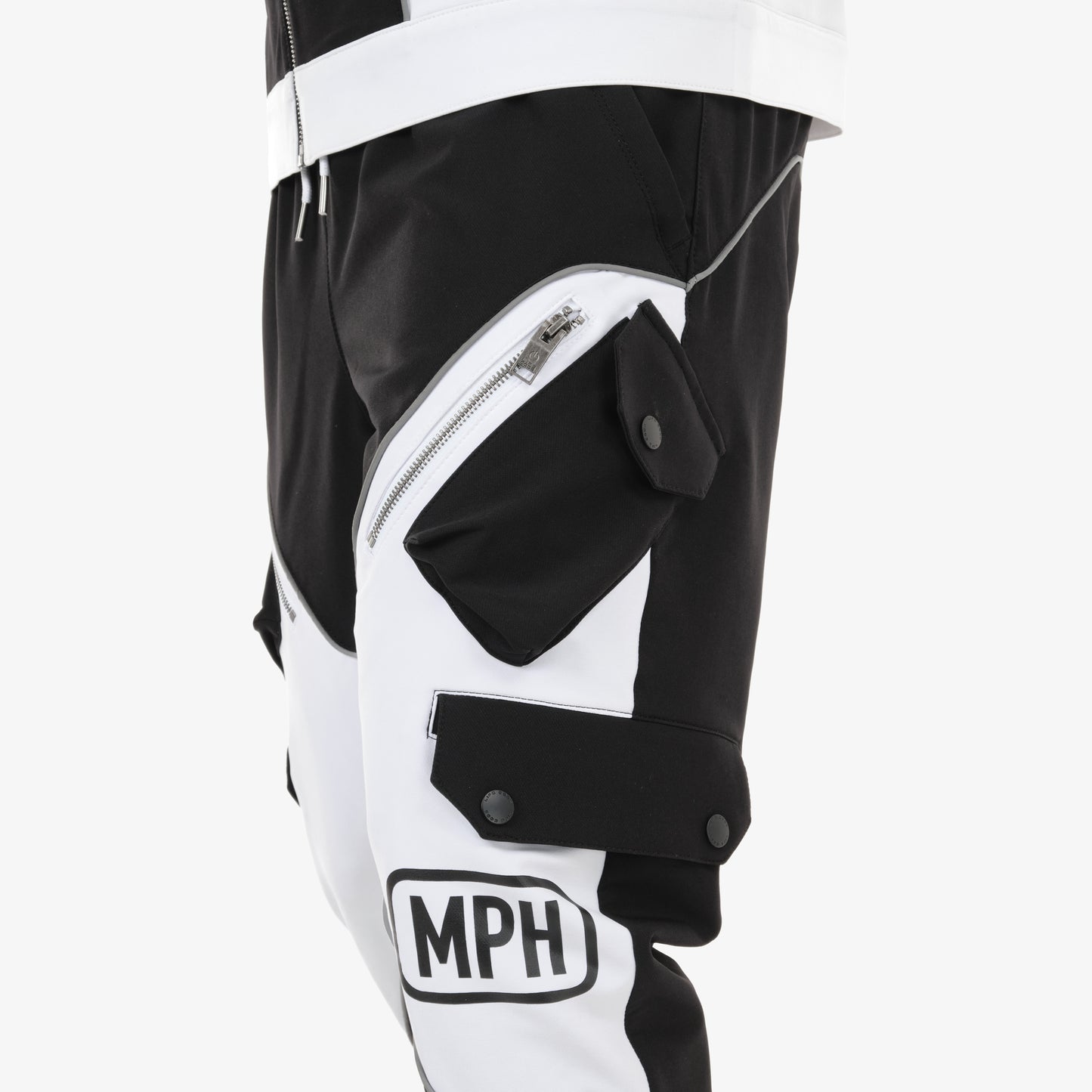 P90. BLACK / WHITE RACING PANTS