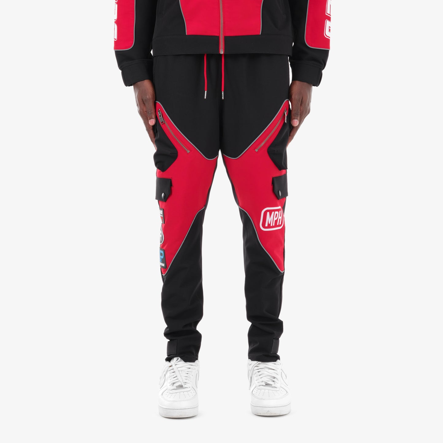 P90. RED / BLACK RACING PANTS