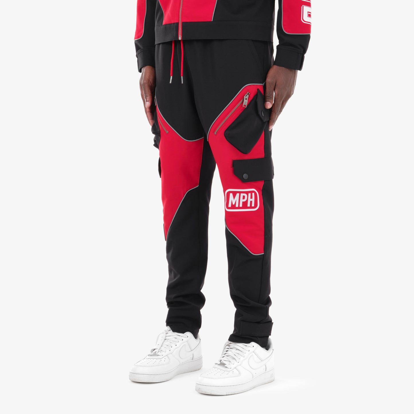 P90. RED / BLACK RACING PANTS