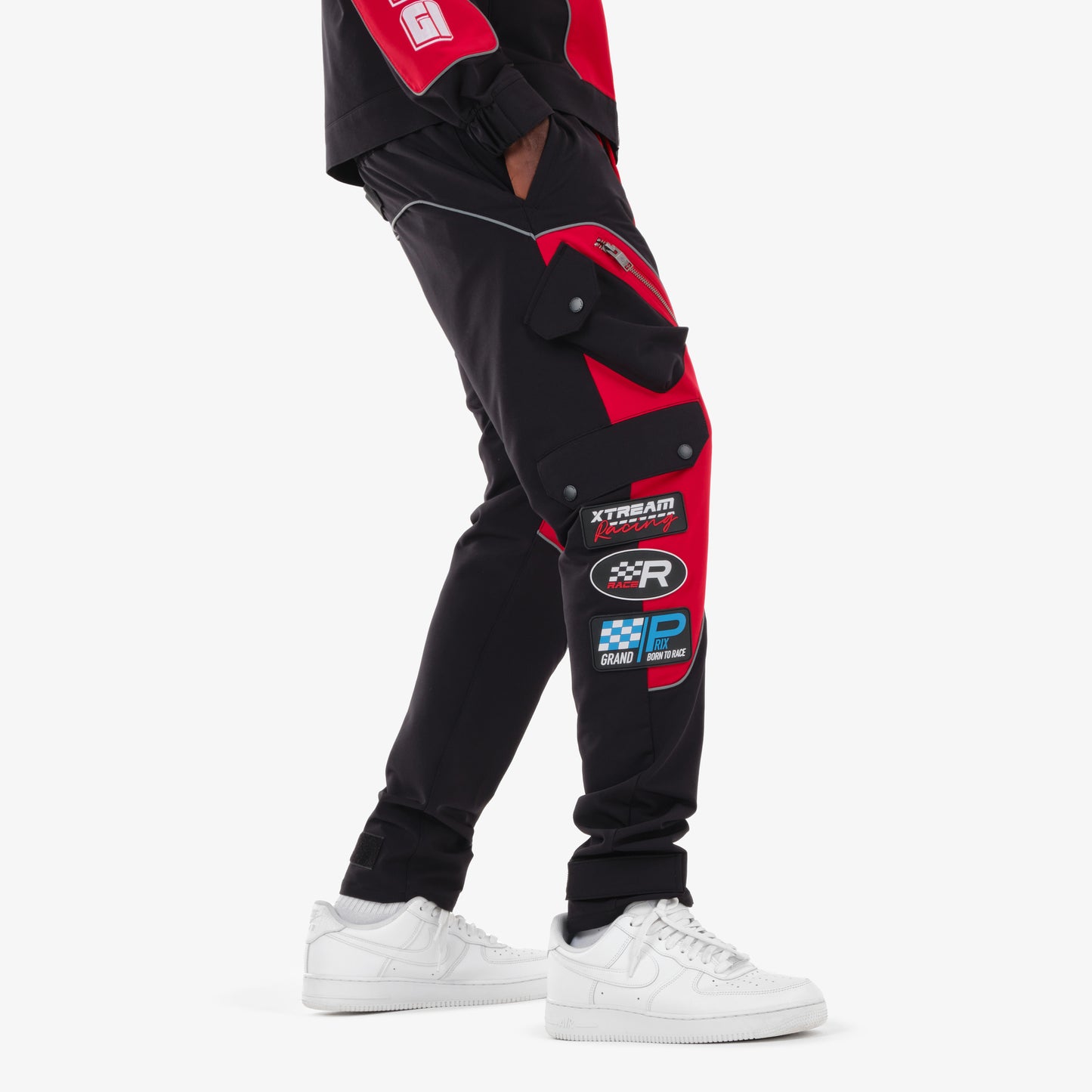 P90. RED / BLACK RACING PANTS