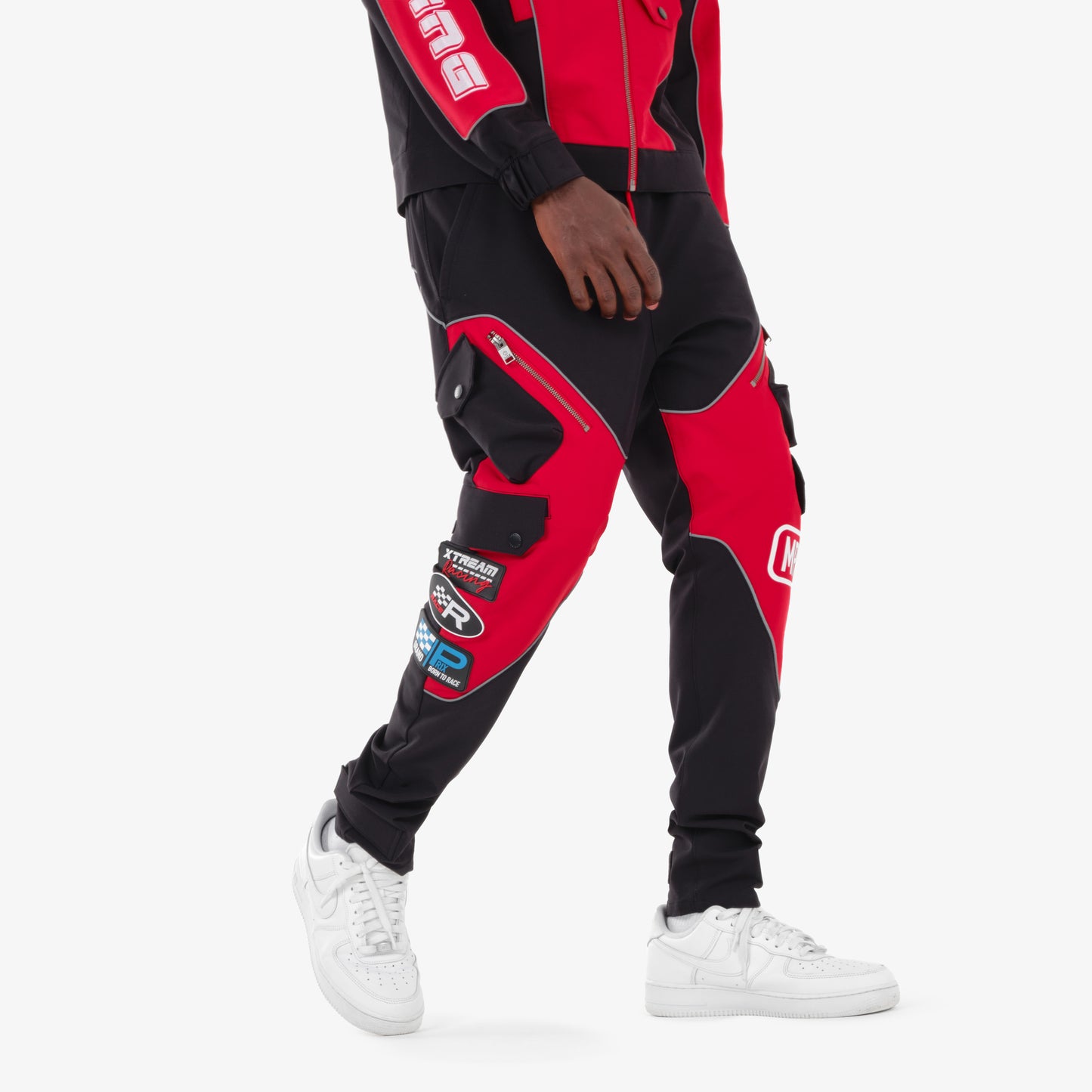 P90. RED / BLACK RACING PANTS