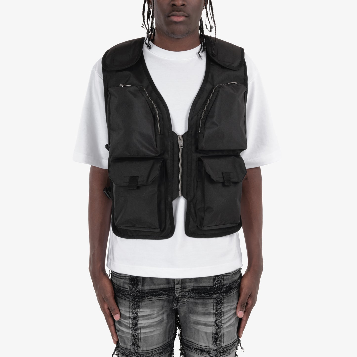 V21. BLACK UTILITY BACKPACK VEST