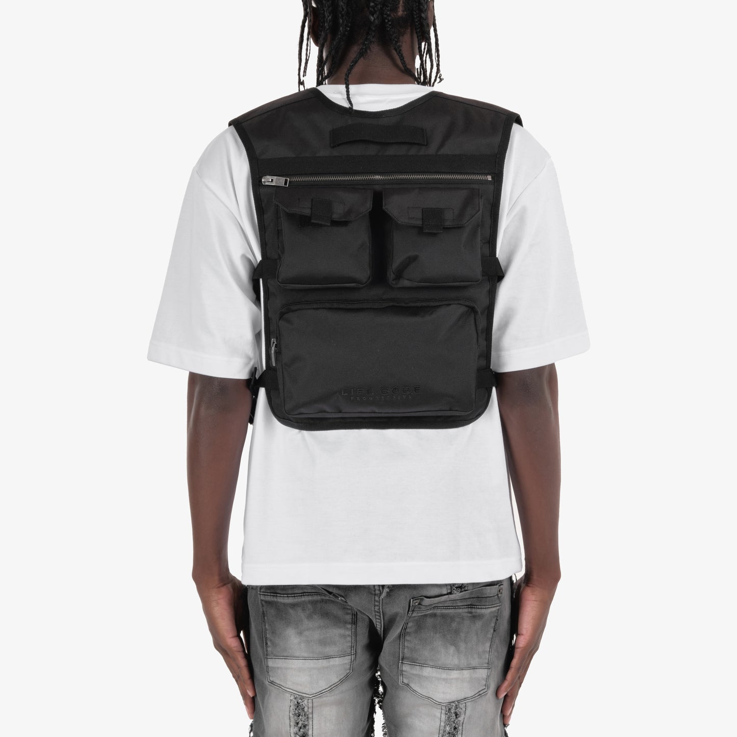 V21. BLACK UTILITY BACKPACK VEST