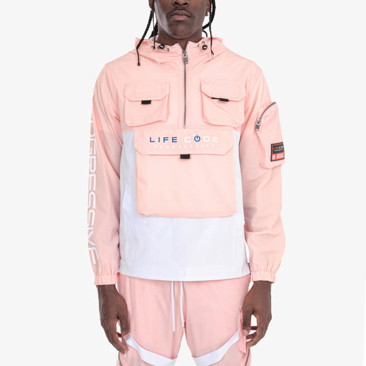 J03. PINK PULLOVER WINDBREAKER