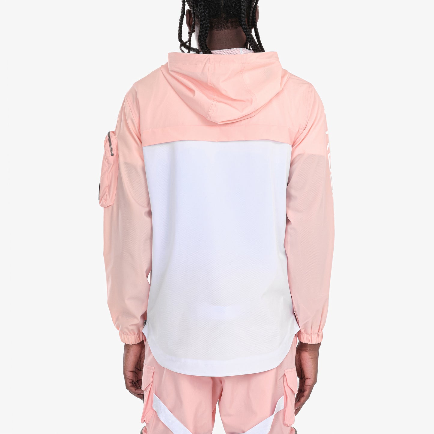 J03. PINK PULLOVER WINDBREAKER