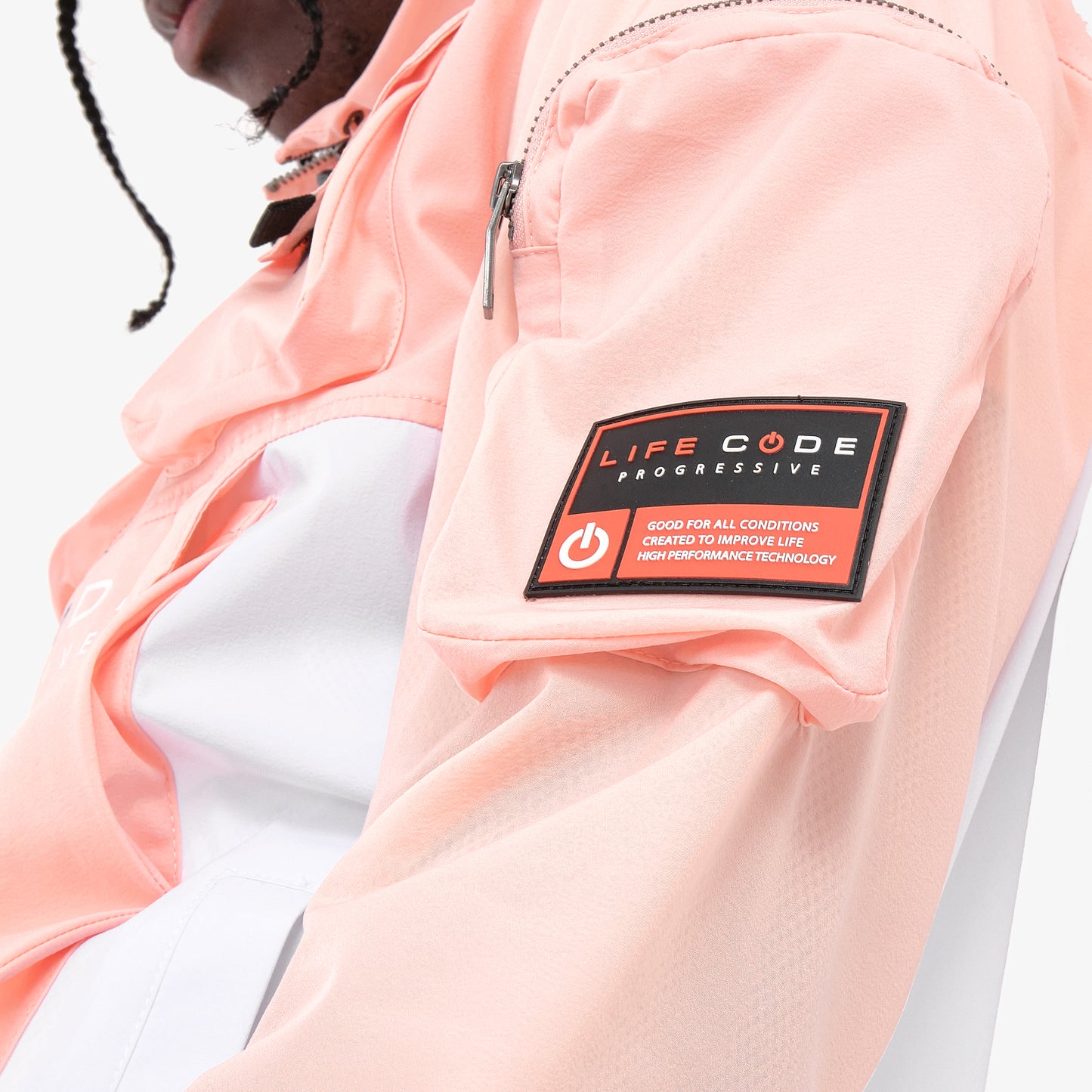 J03. PINK PULLOVER WINDBREAKER