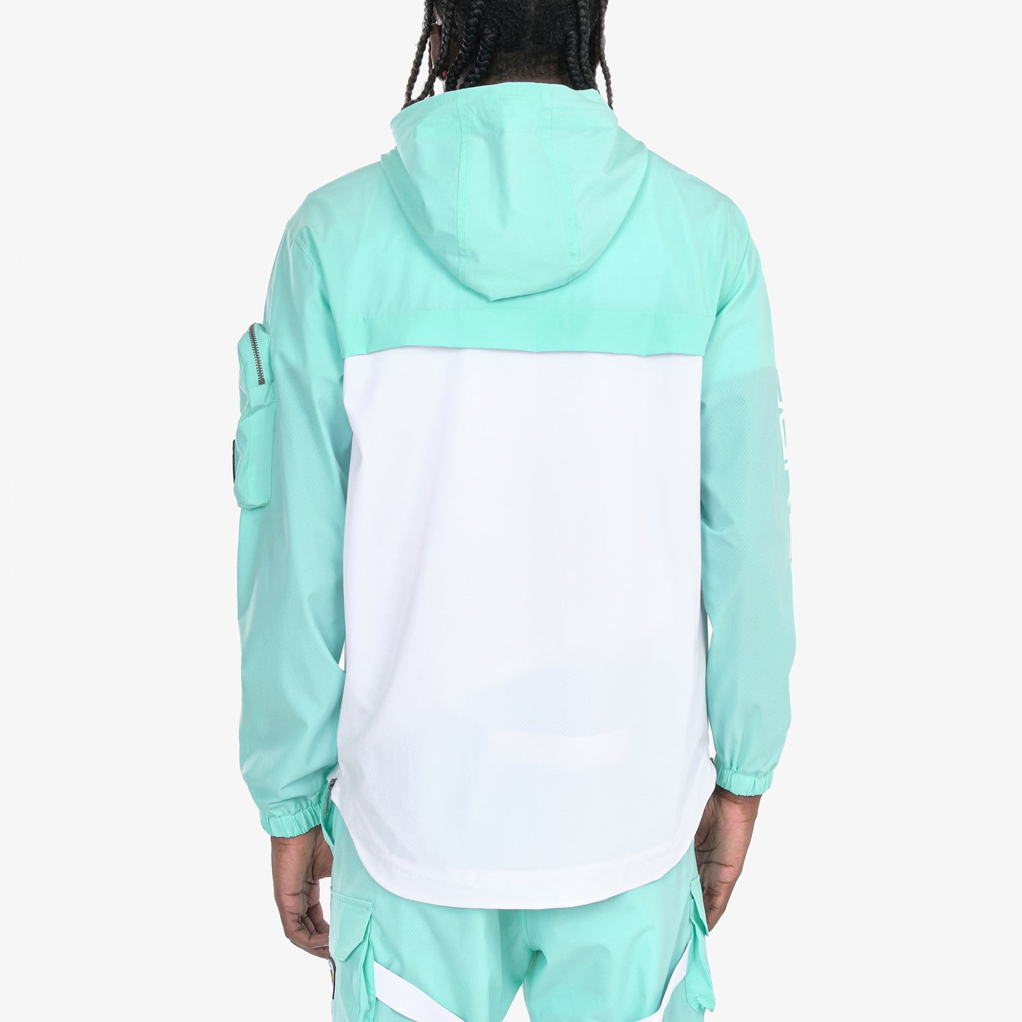 J03. MINT PULLOVER WINDBREAKER