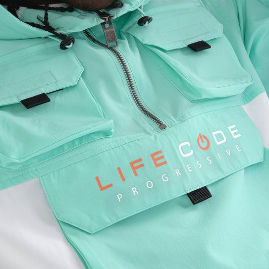 J03. MINT PULLOVER WINDBREAKER
