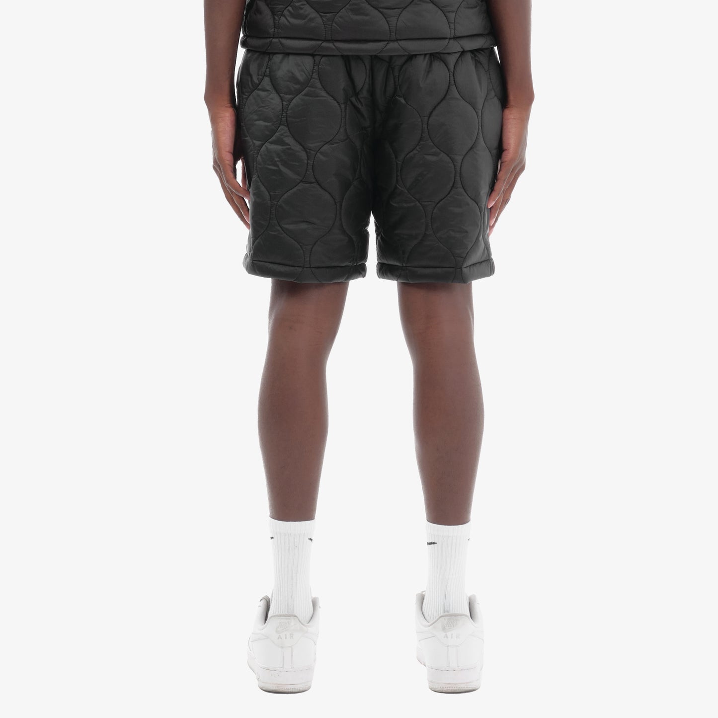 P62. BLACK QUILT SHORTS