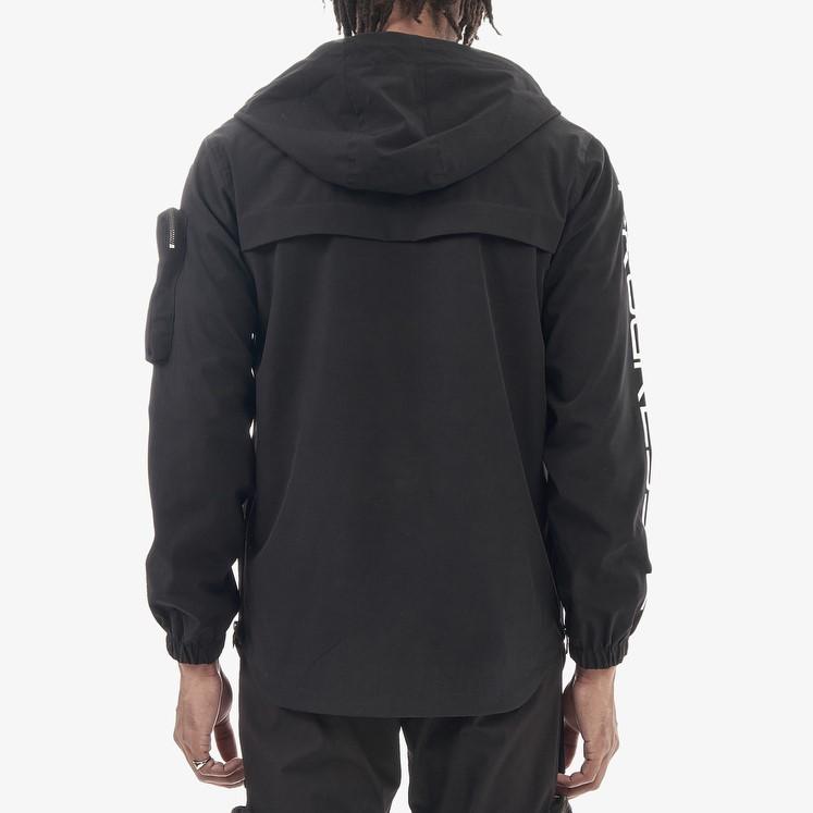 J03. BLACK PULLOVER WINDBREAKER