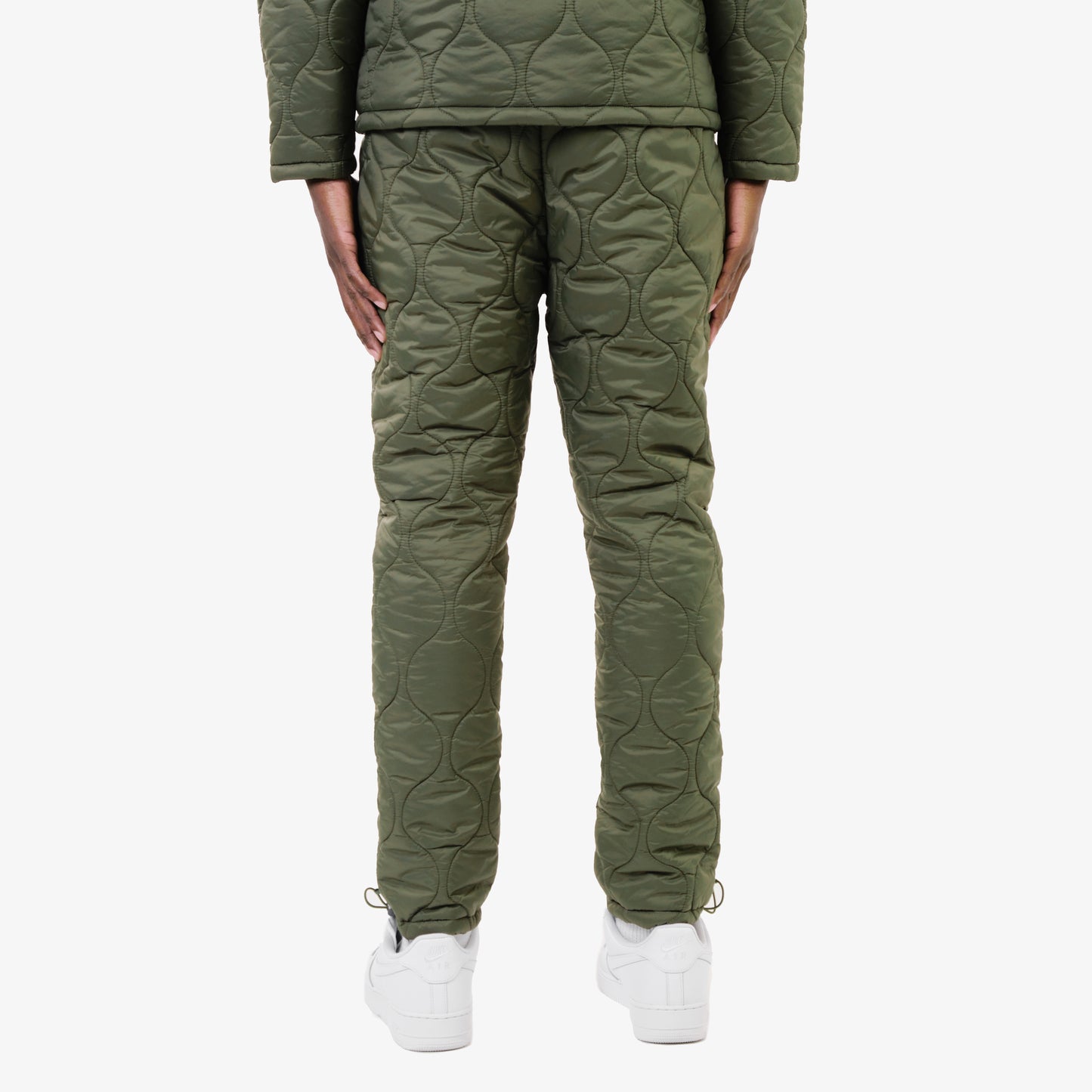 P61. OLIVE QUILT PANTS
