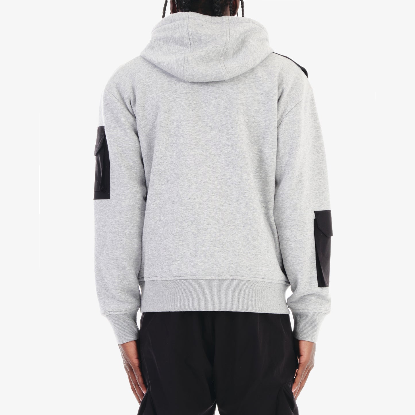 J35. BLACK / GREY UTILITY HOODIE