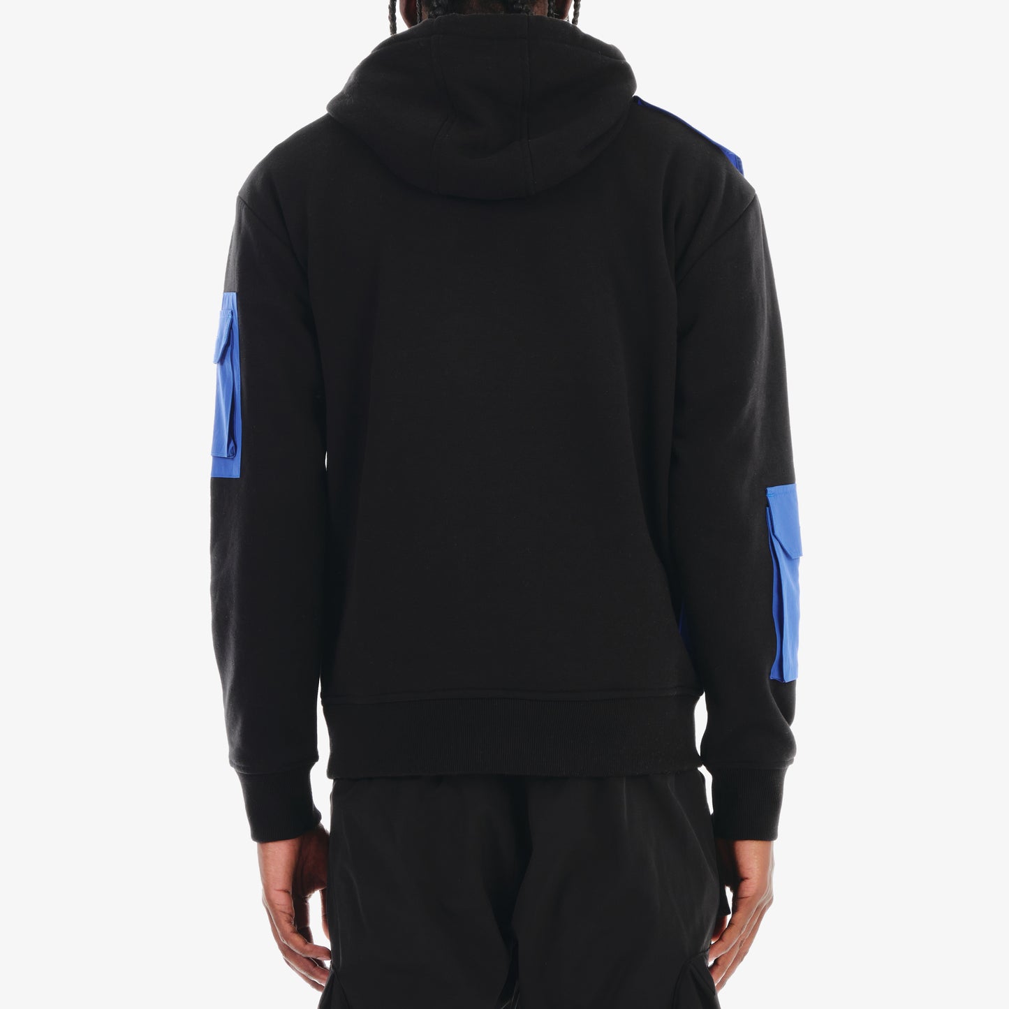 J35. ROYAL BLUE / BLACK UTILITY HOODIE