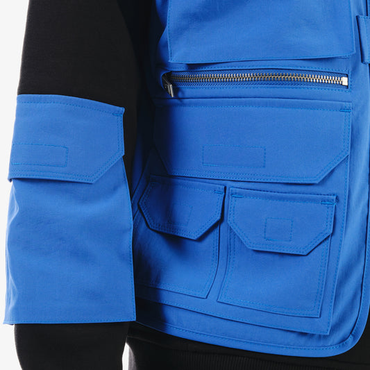 J35. ROYAL BLUE / BLACK UTILITY HOODIE