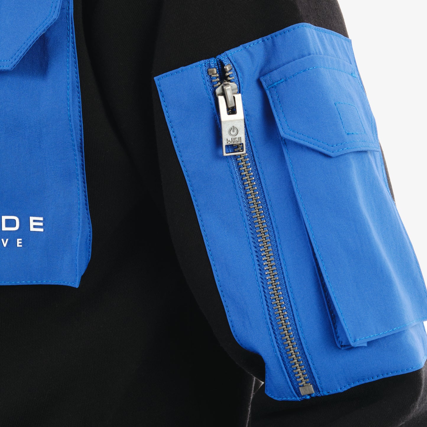 J35. ROYAL BLUE / BLACK UTILITY HOODIE