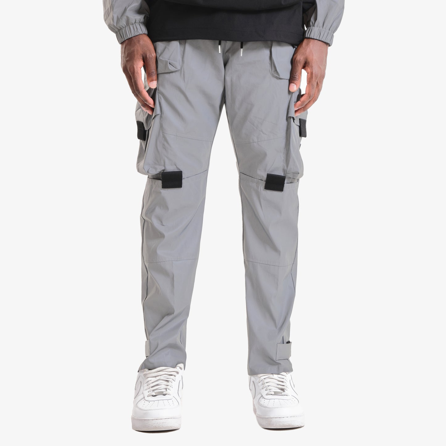 P27. REFLECTIVE SILVER TASLAN CARGO PANTS