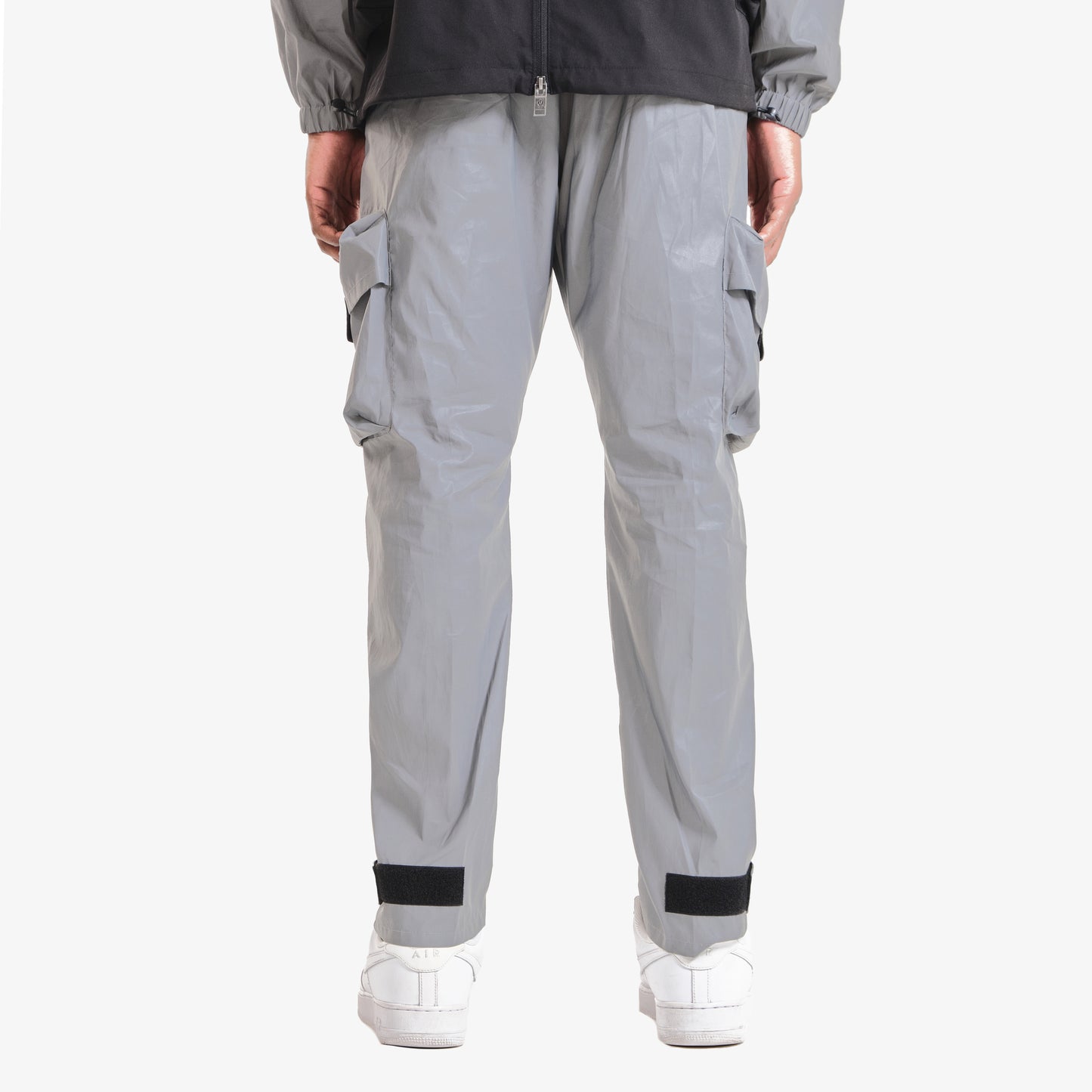 P27. REFLECTIVE SILVER TASLAN CARGO PANTS