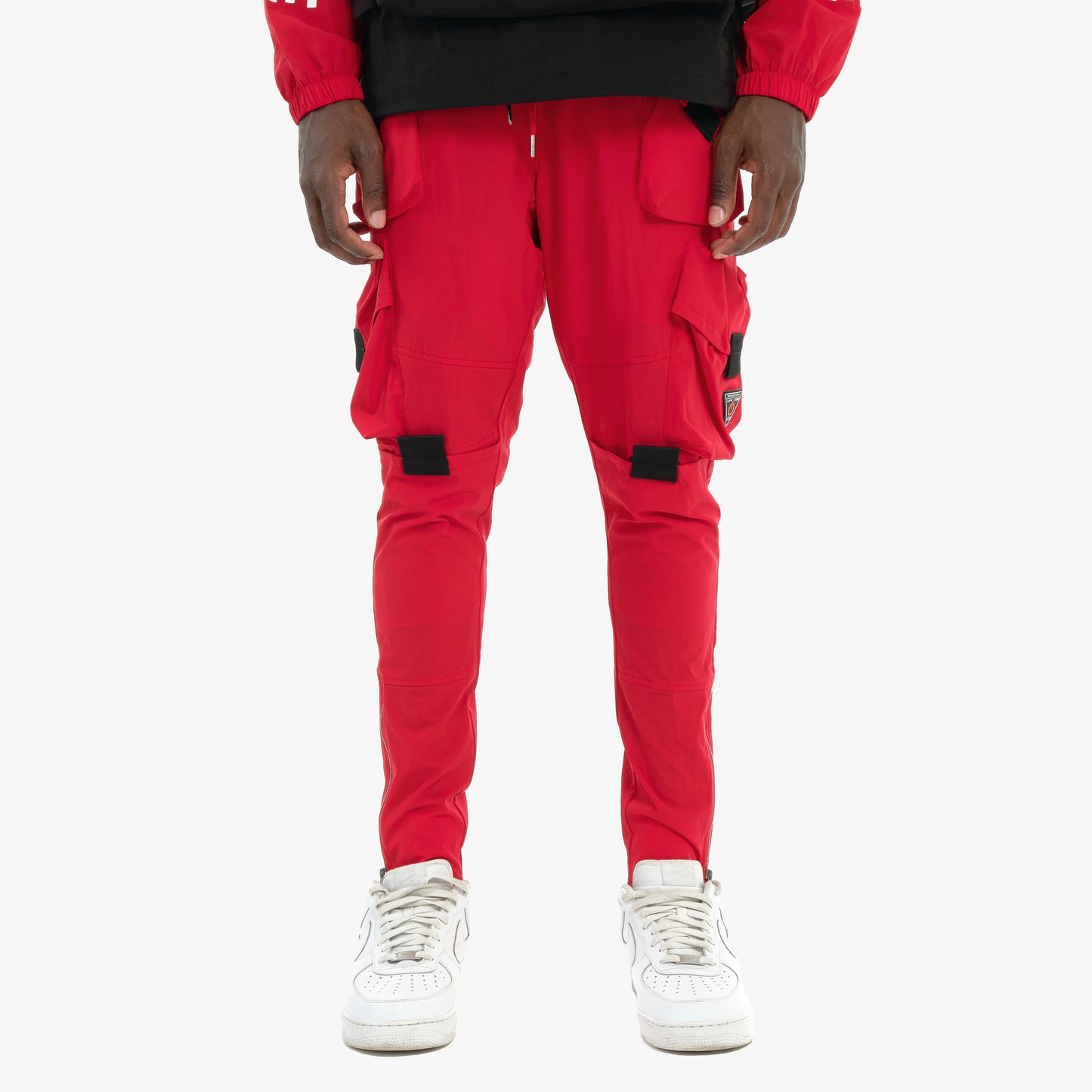 P27. RED TASLAN CARGO PANTS