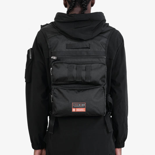 V12. BLACK UTILITY VEST (BACKPACK)