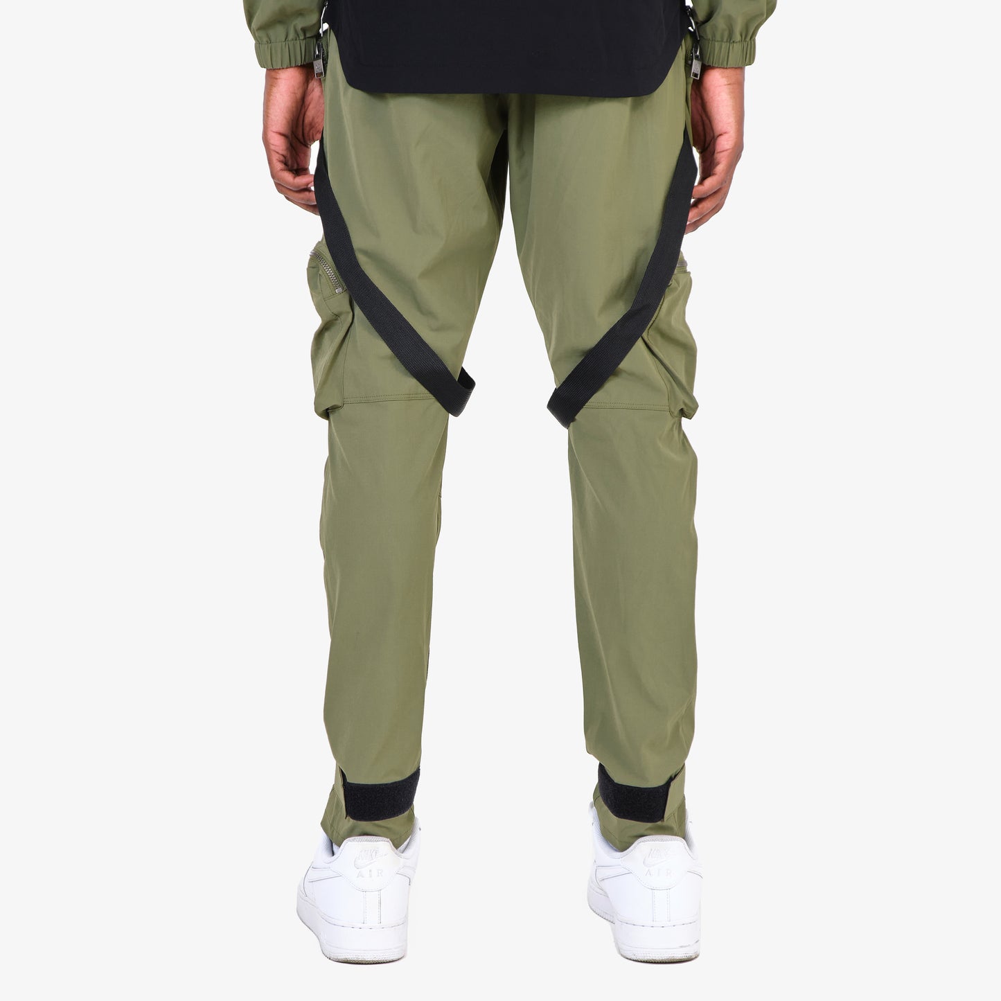 V2. OLIVE CARGO PANTS W/ STRAPS