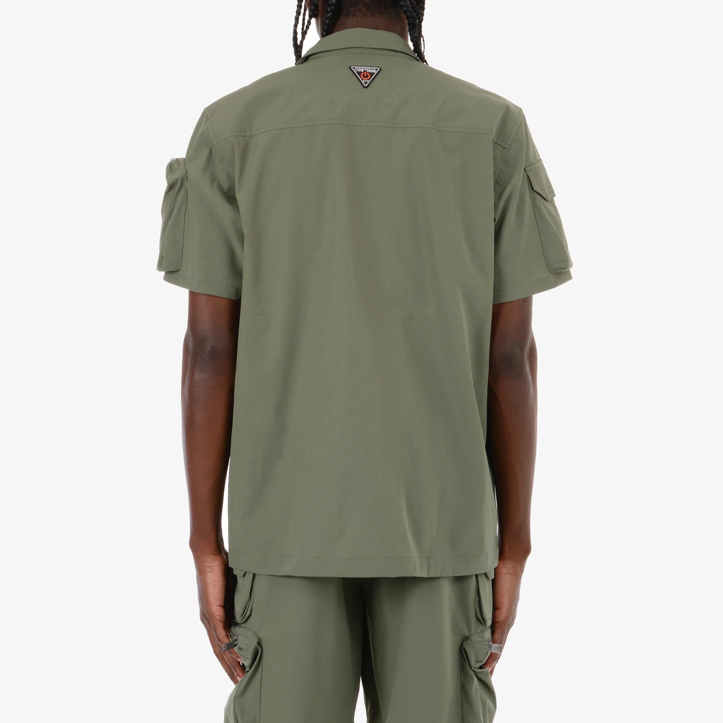 J62. OLIVE UTILITY BUTTON DOWN