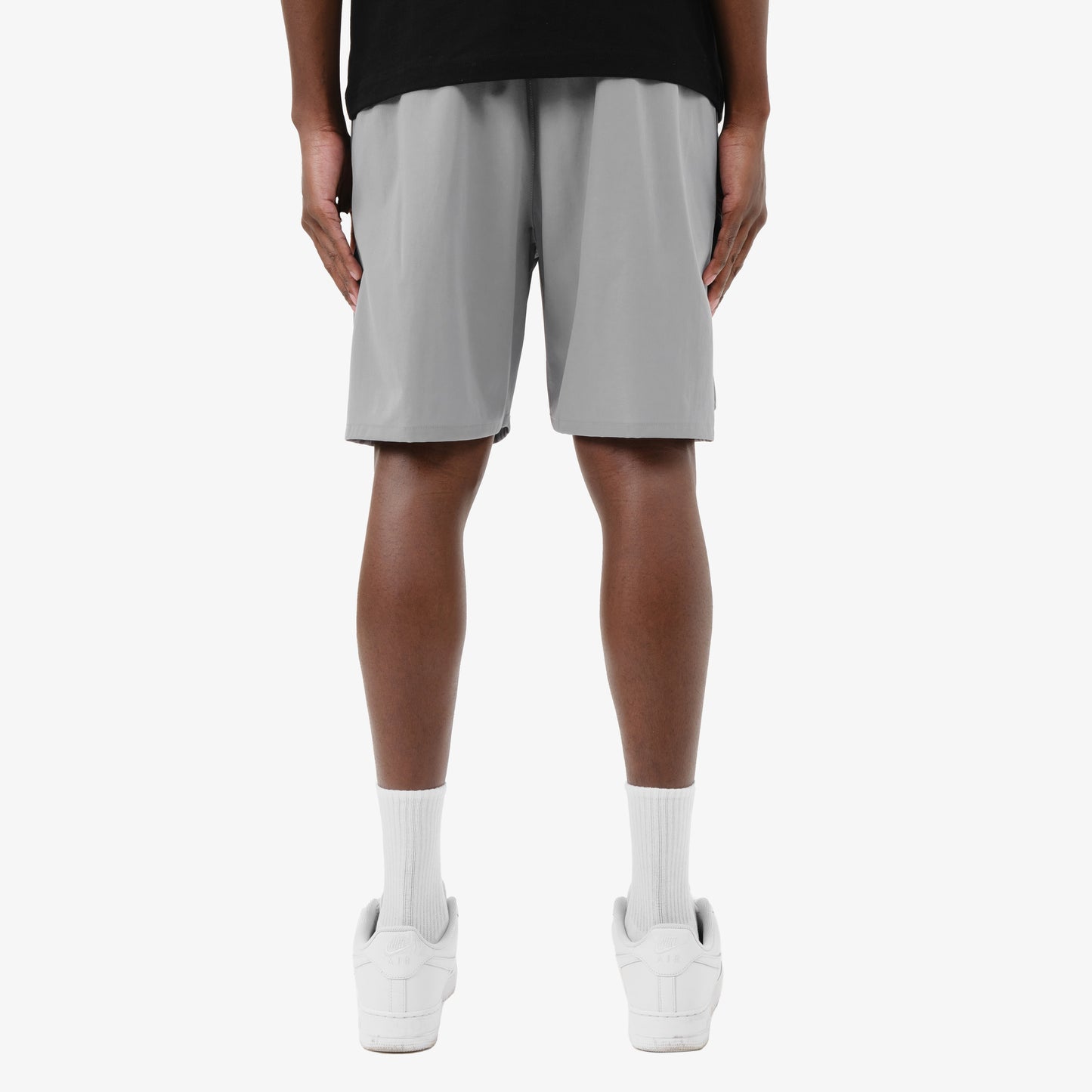 P67. GREY FRONT CARGO POCKET SHORTS