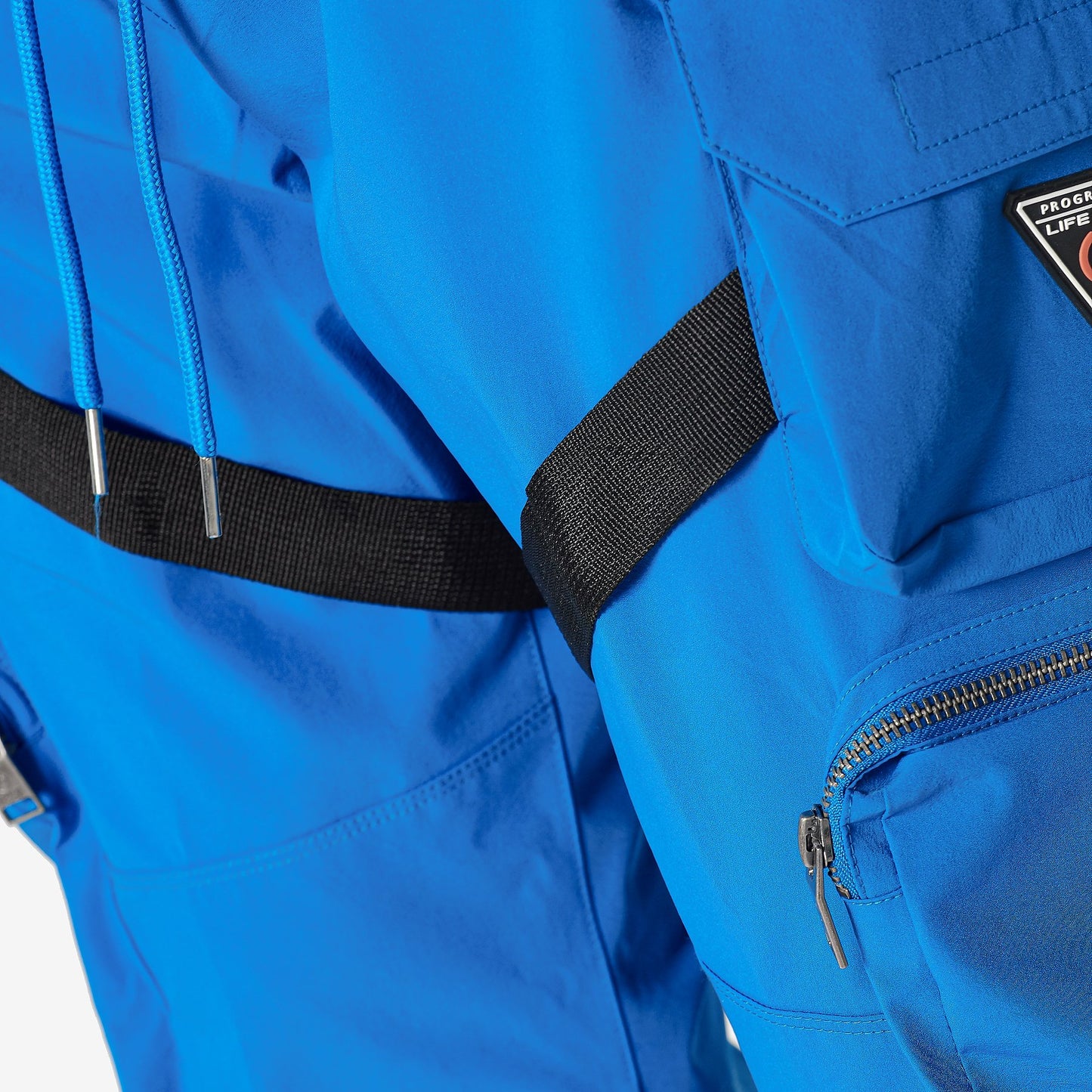 LIFE CODE ROYAL BLUE CARGO PANTS W/ STRAPS & ZIPPERS - Copper Rivet