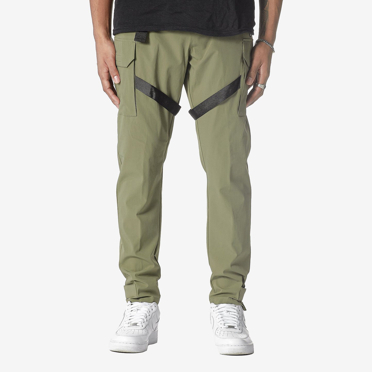 LIFE CODE OLIVE CARGO PANTS W/ STRAPS - Copper Rivet
