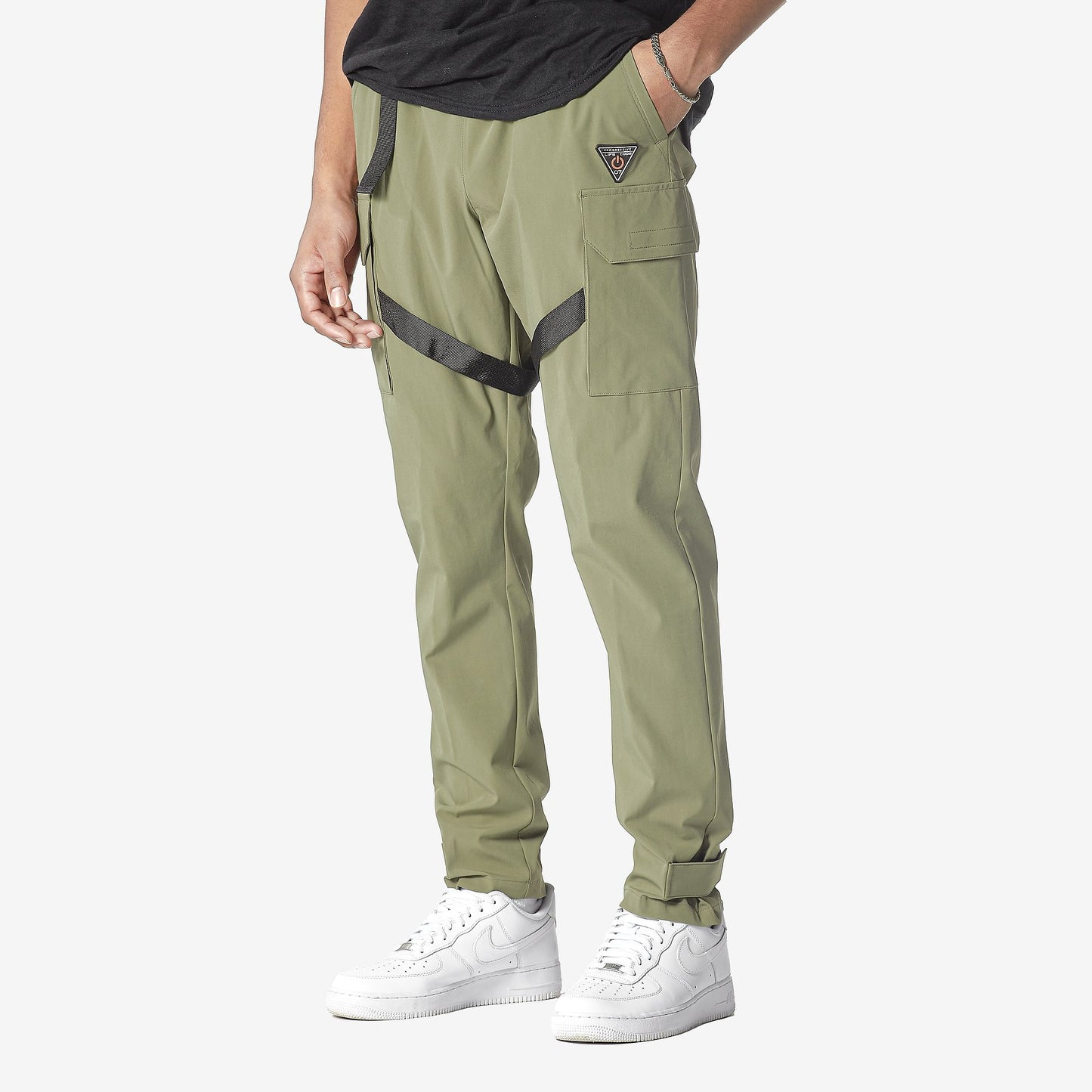 LIFE CODE OLIVE CARGO PANTS W/ STRAPS - Copper Rivet