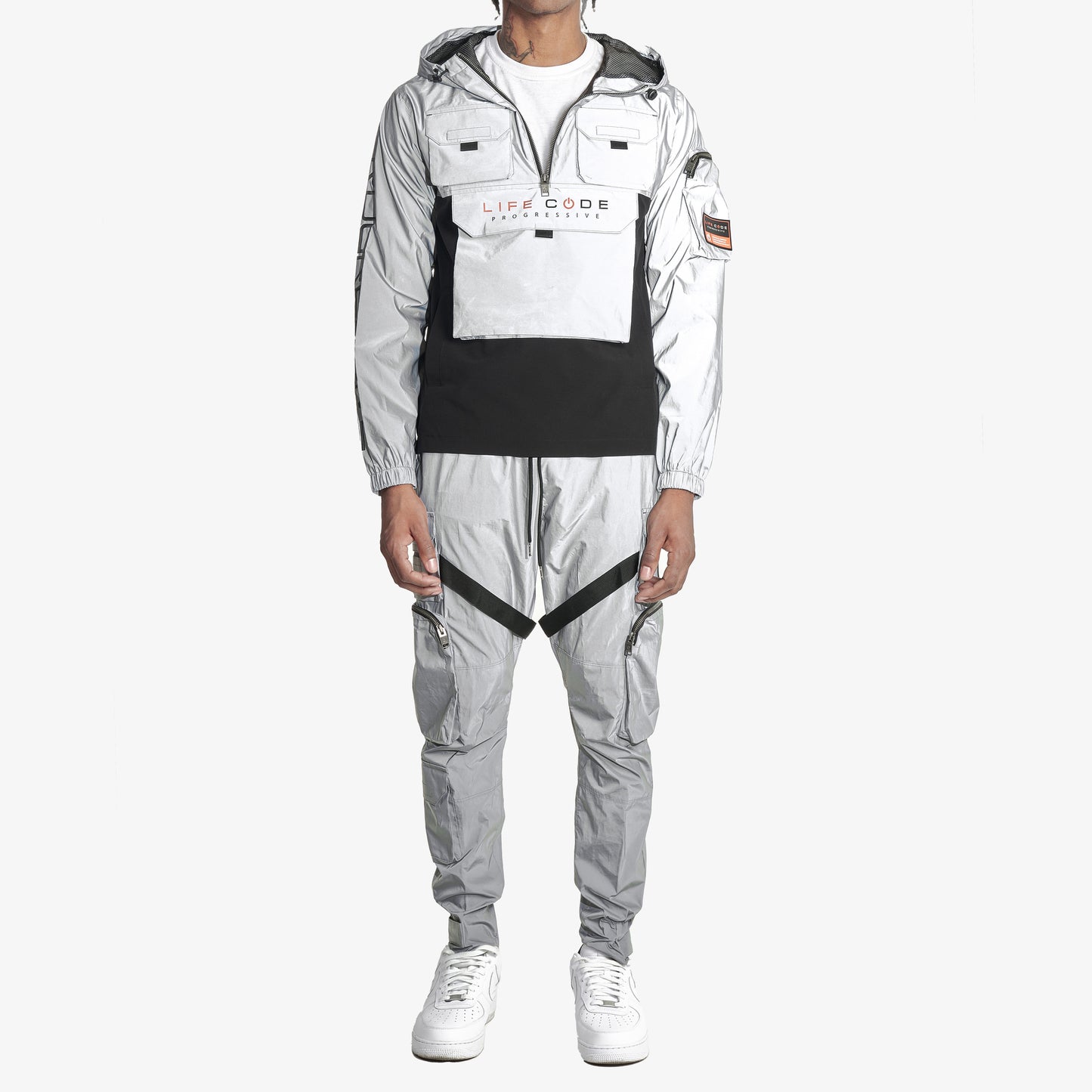 V5. SILVER 3M PANTS W/ STRAPS
