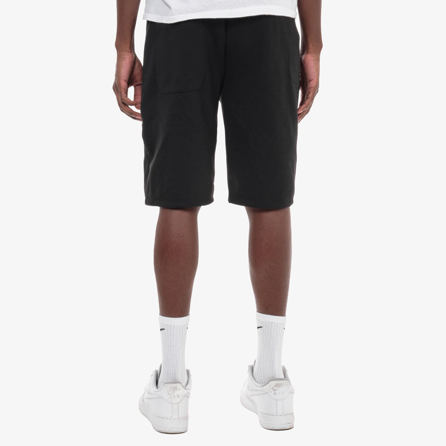 P56. BLACK TECH FLEECE SHORTS (HIDDEN POCKET)