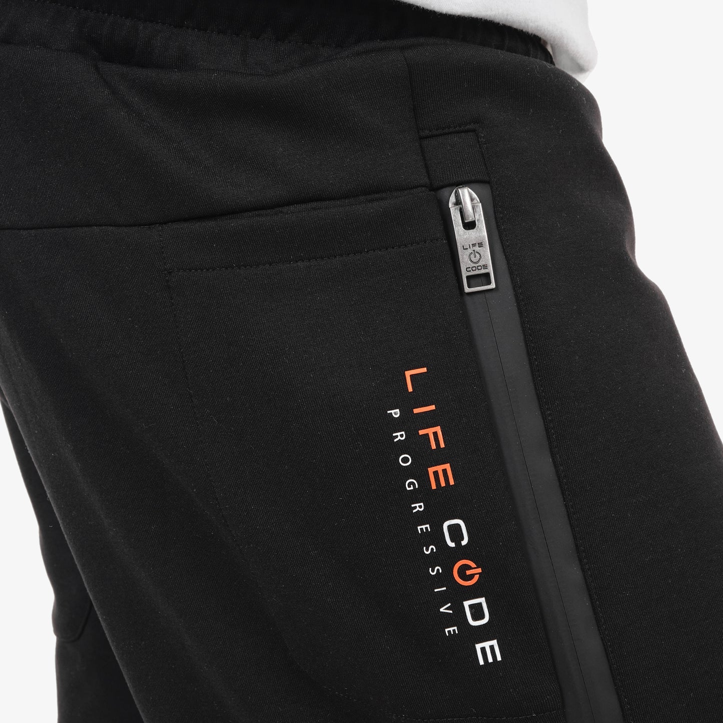 P56. BLACK TECH FLEECE SHORTS (HIDDEN POCKET)