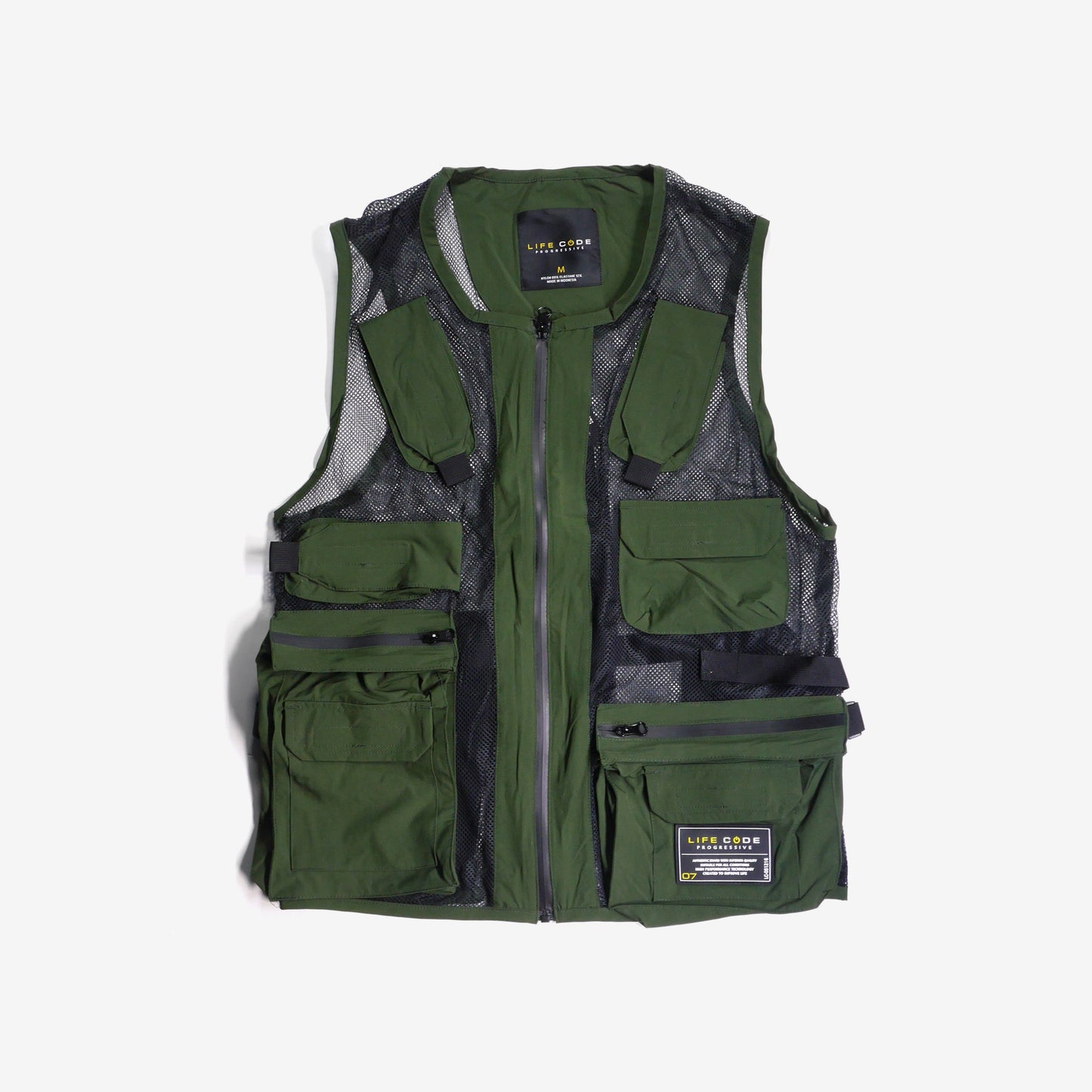 LIFE CODE OLIVE MESH VEST - Copper Rivet