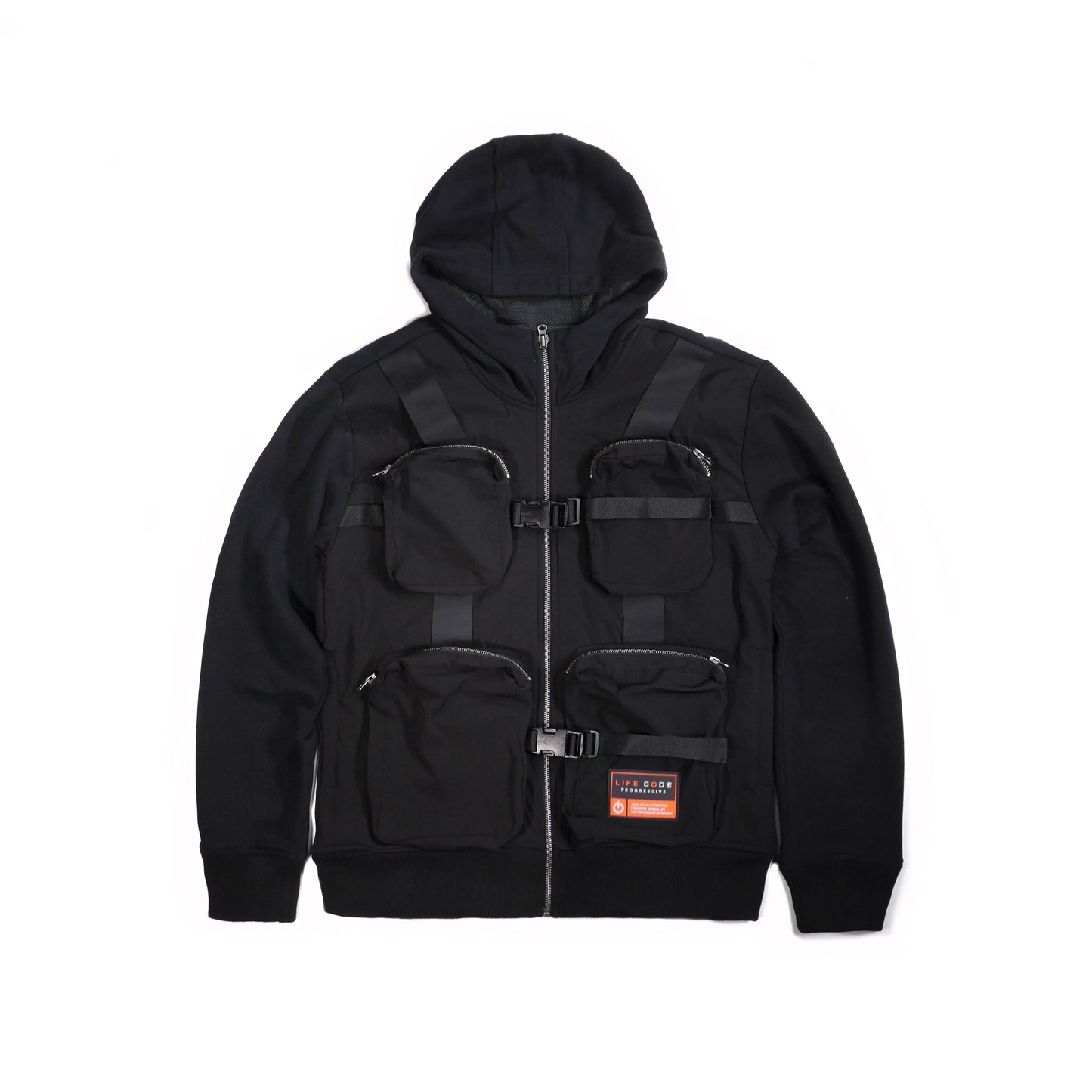 LIFE CODE BLACK HOODIE - Copper Rivet