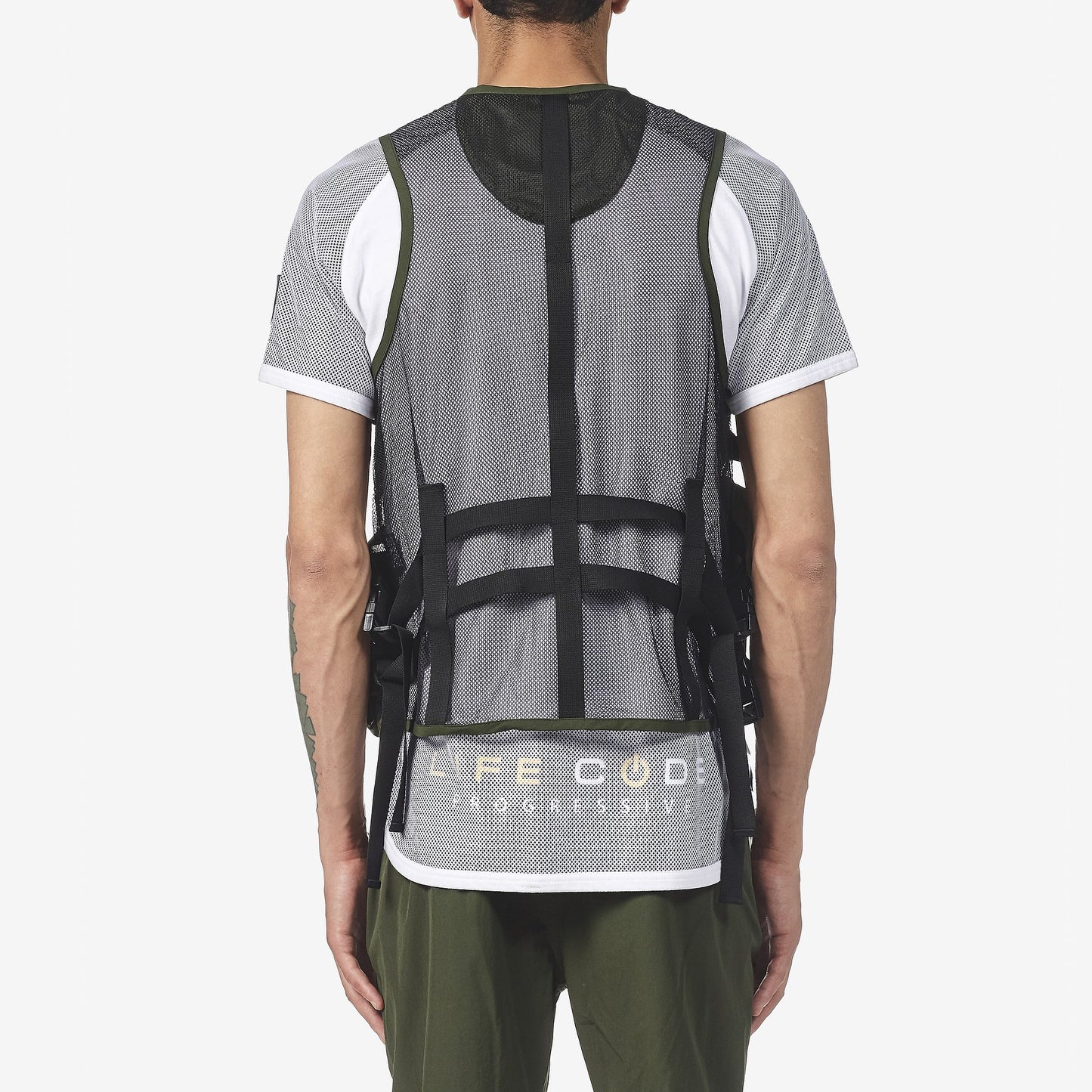 LIFE CODE OLIVE MESH VEST - Copper Rivet