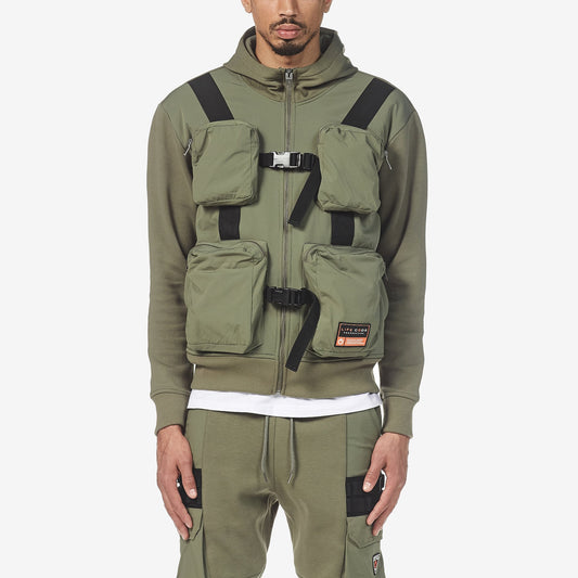 LIFE CODE OLIVE HOODIE - Copper Rivet