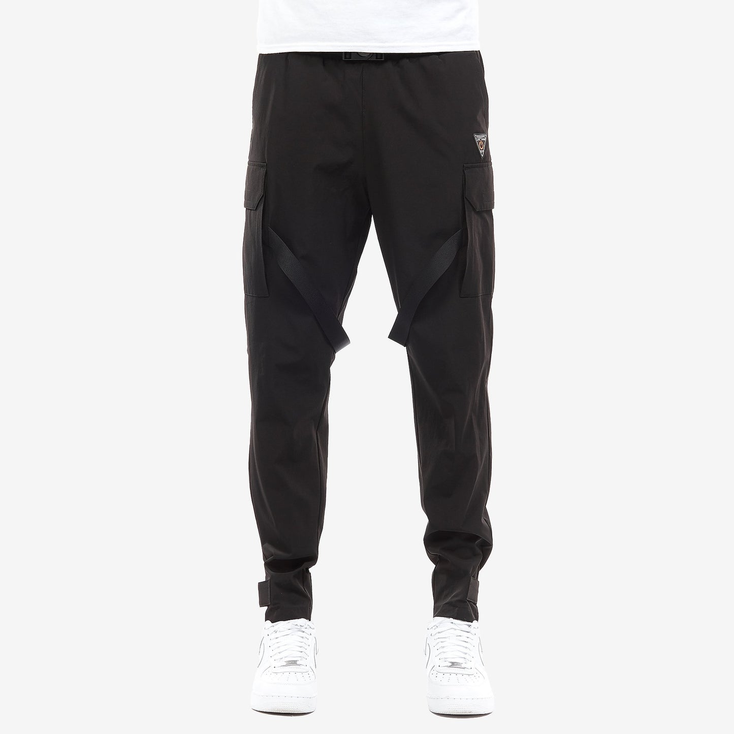 LIFE CODE BLACK CARGO PANTS W/ STRAPS - Copper Rivet
