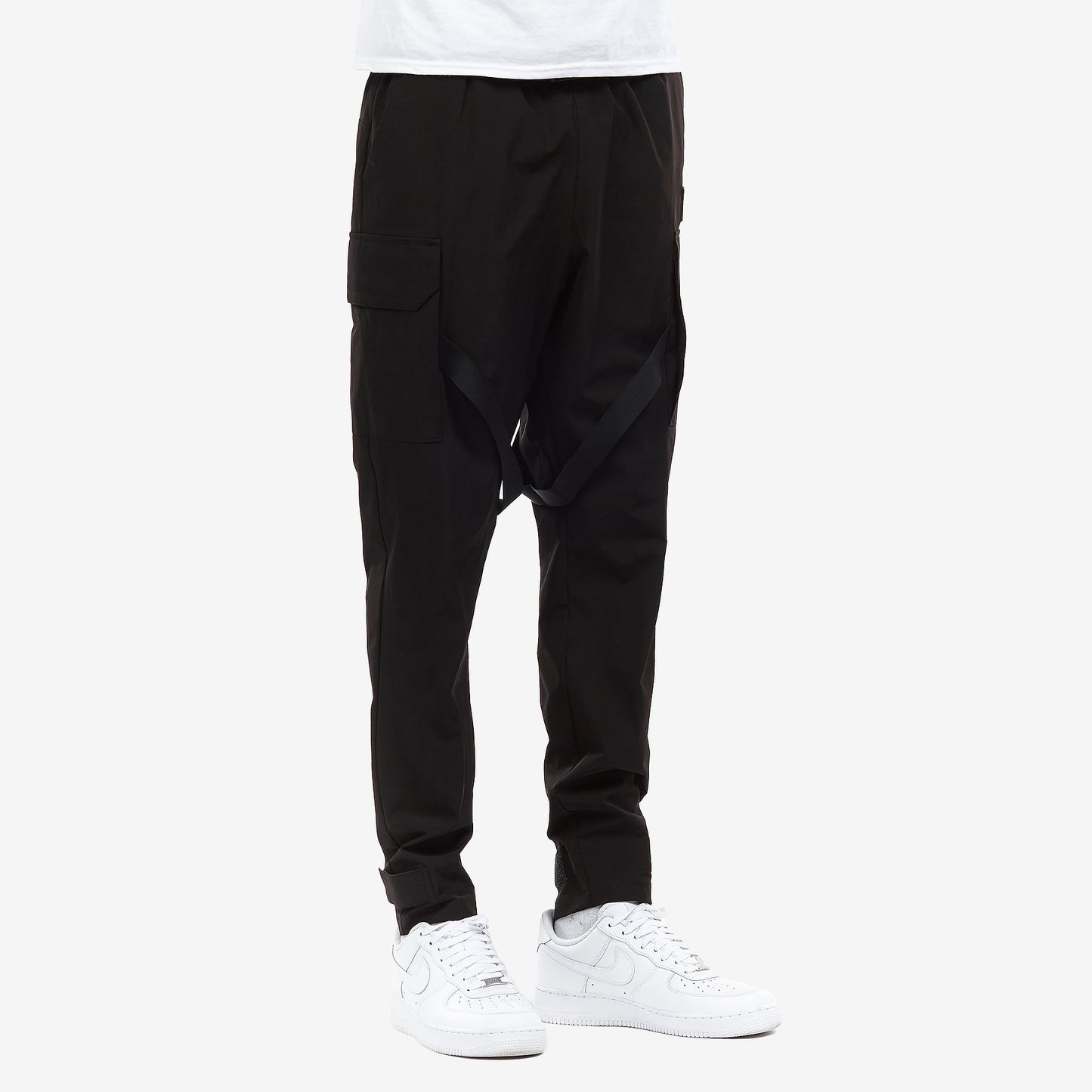 LIFE CODE BLACK CARGO PANTS W/ STRAPS - Copper Rivet