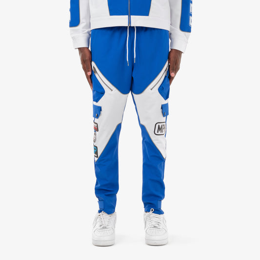 P90. ROYAL BLUE / WHITE RACING PANTS