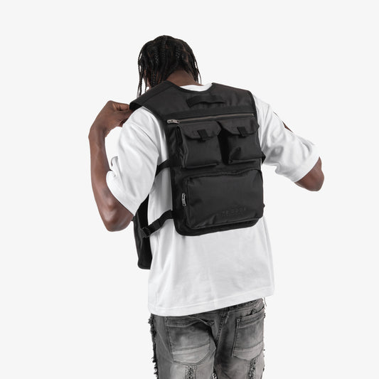 V21. BLACK UTILITY BACKPACK VEST
