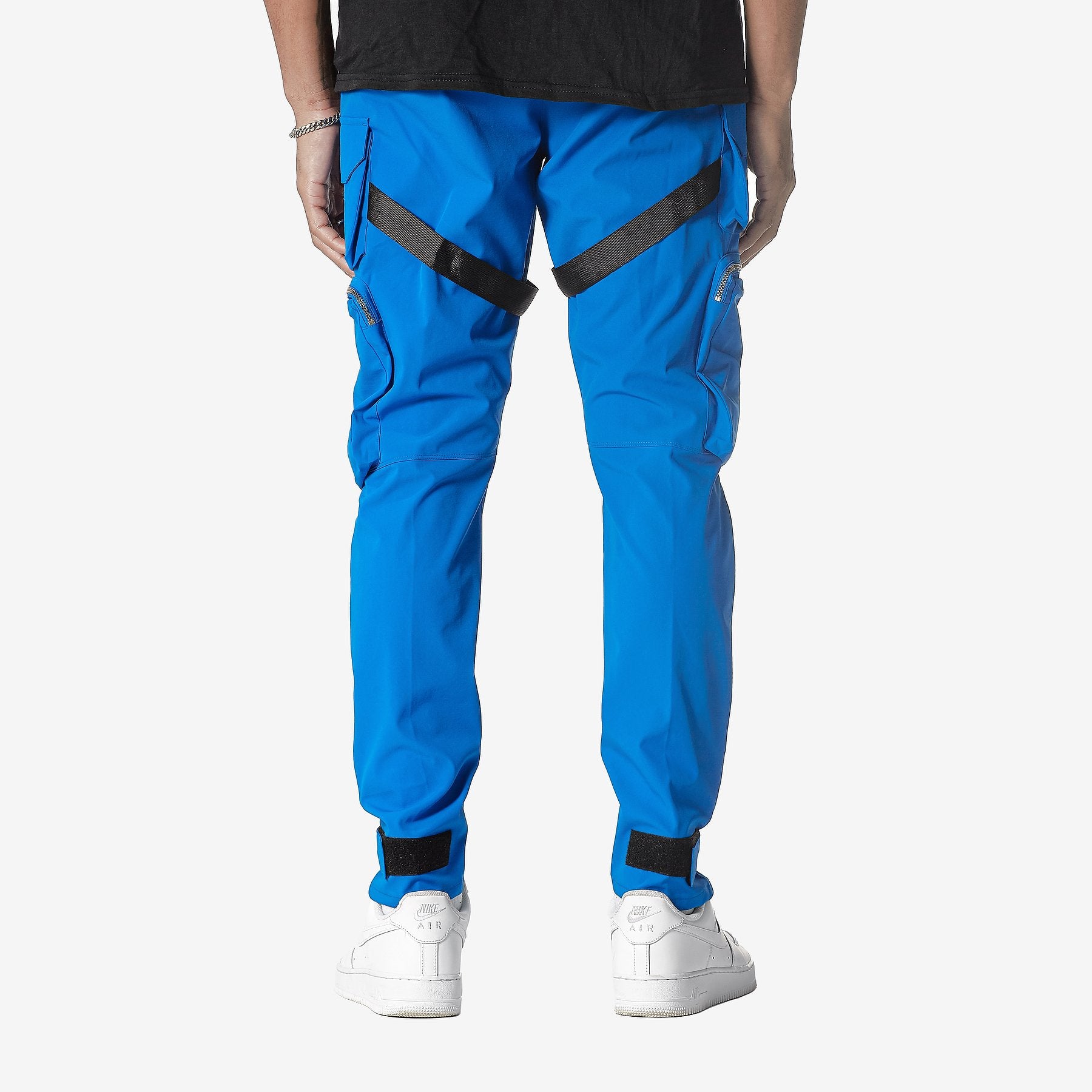 LIFE CODE ROYAL BLUE CARGO PANTS W/ STRAPS & ZIPPERS - Copper Rivet