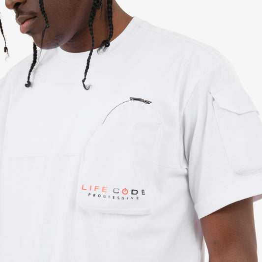 T03. WHITE UTILITY T-SHIRT