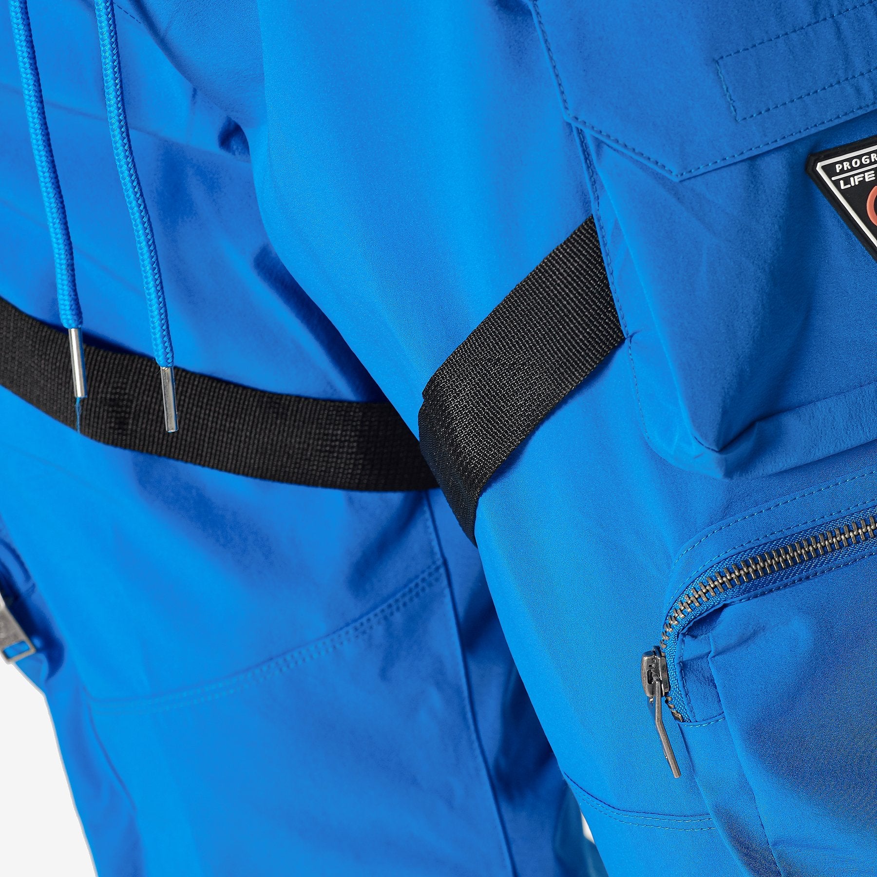 LIFE CODE ROYAL BLUE CARGO PANTS W/ STRAPS & ZIPPERS - Copper Rivet